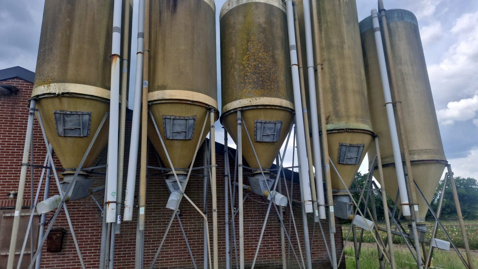 Voersilo's met snelle duw vijzel - 5 stuks, Ophalen