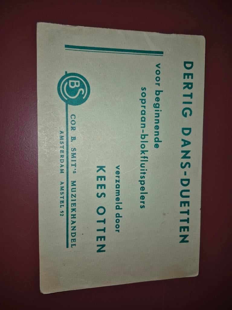 Dertig dans-duetten, sopraanblokfluit,  Kees Otten, Ophalen of Verzenden, Gebruikt, Blokfluit