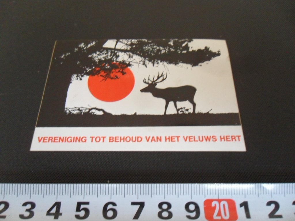 sticker vereniging tot behoud van het veluws hert *, Ophalen of Verzenden, Zo goed als nieuw