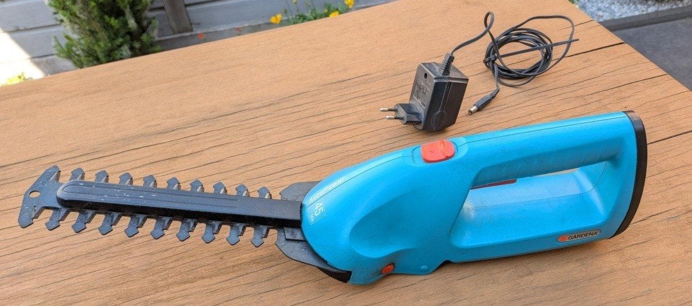 Gardena buxusschaar, Ophalen of Verzenden, Gebruikt, Elektrisch, Gardena