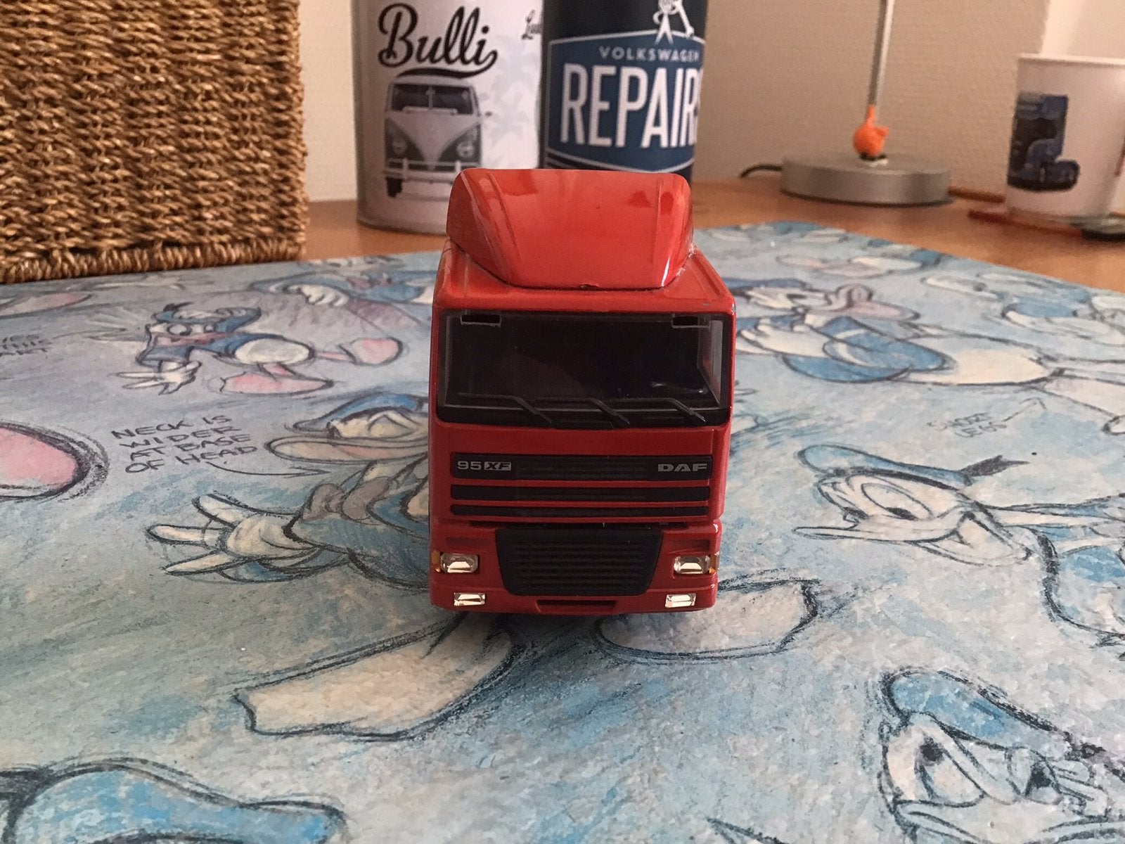 Lion toys DAF 95 XF, Hobby en Vrije tijd, Modelauto's | 1:50, Ophalen, Gebruikt, Bus of Vrachtwagen, Lion Toys