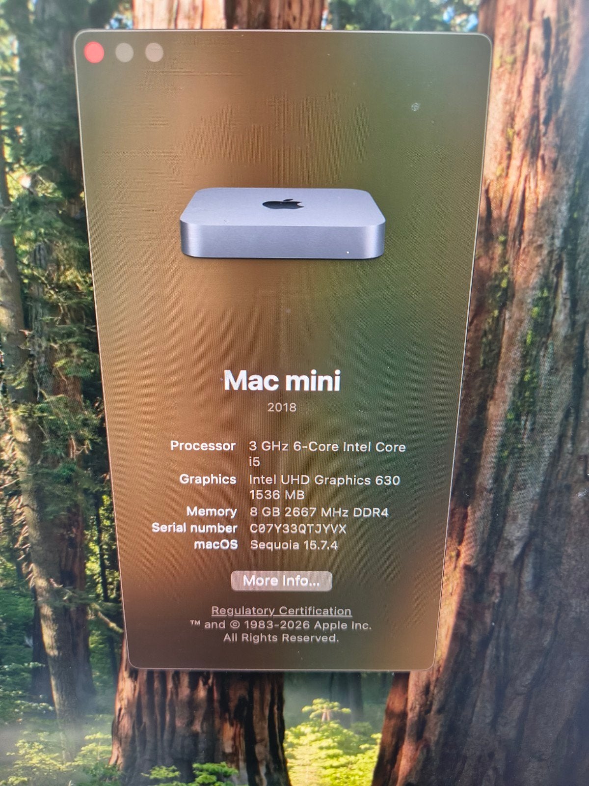 Apple Mac mini 2018 - 3 GHz i5, 8GB RAM, 256GB SSD, Computers en Software, Apple Desktops, Gebruikt, Niet van toepassing (desktop)