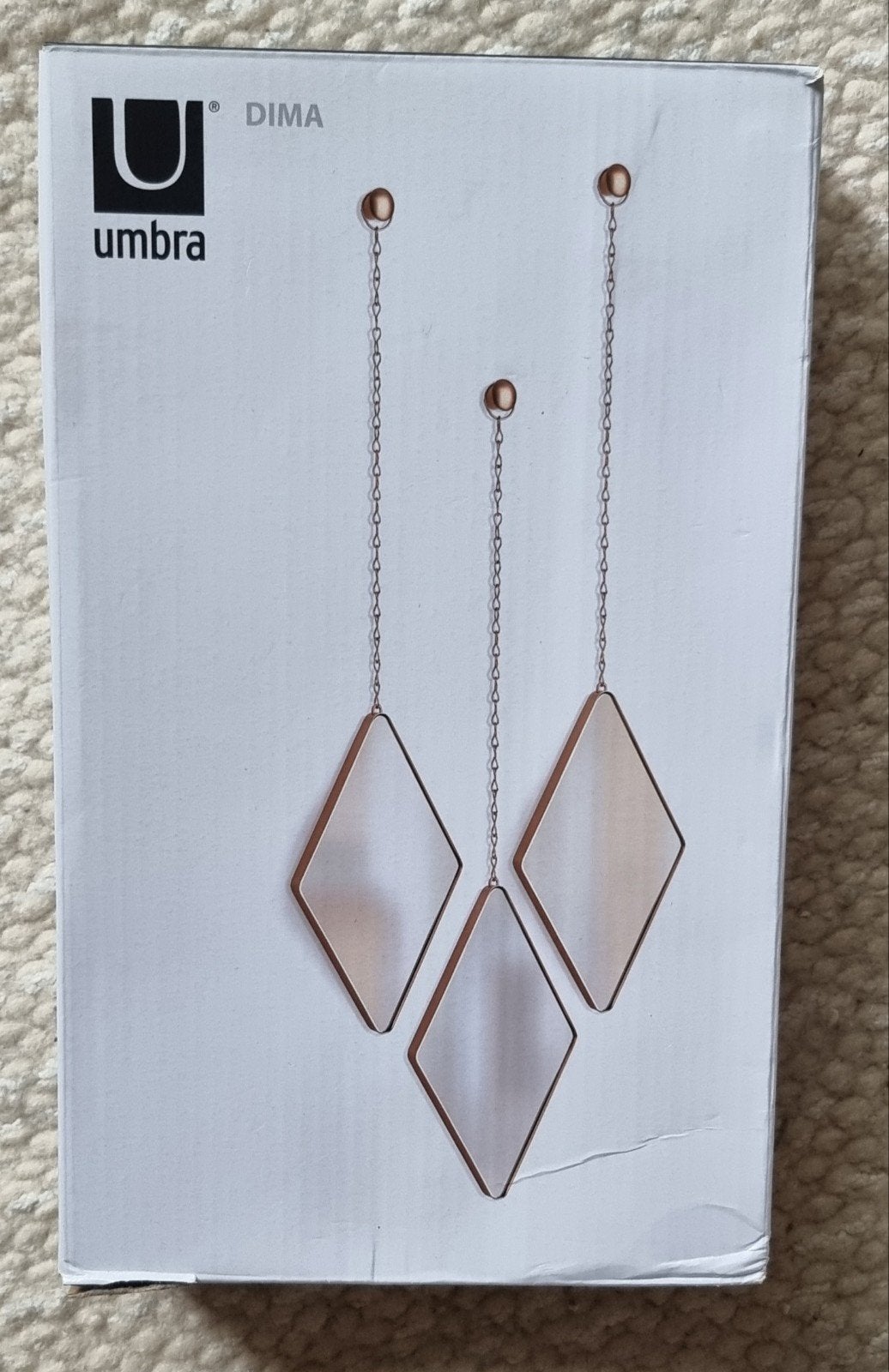 Umbra Dima - set van 3 wandspiegels, Ophalen of Verzenden, Nieuw, Metaal, Modern