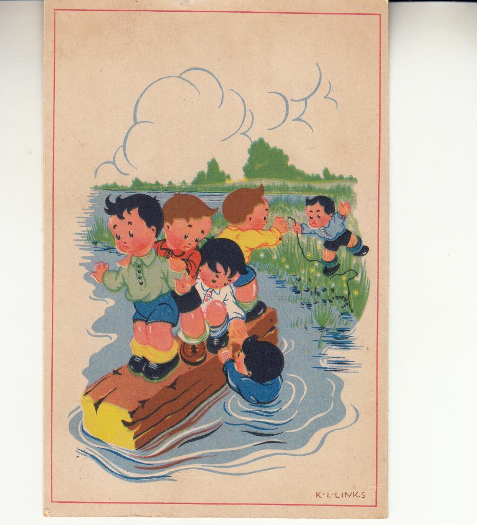 Karel Links                                  =0043=, Verzamelen, Ansichtkaarten | Themakaarten, Ophalen of Verzenden, 1940 tot 1960