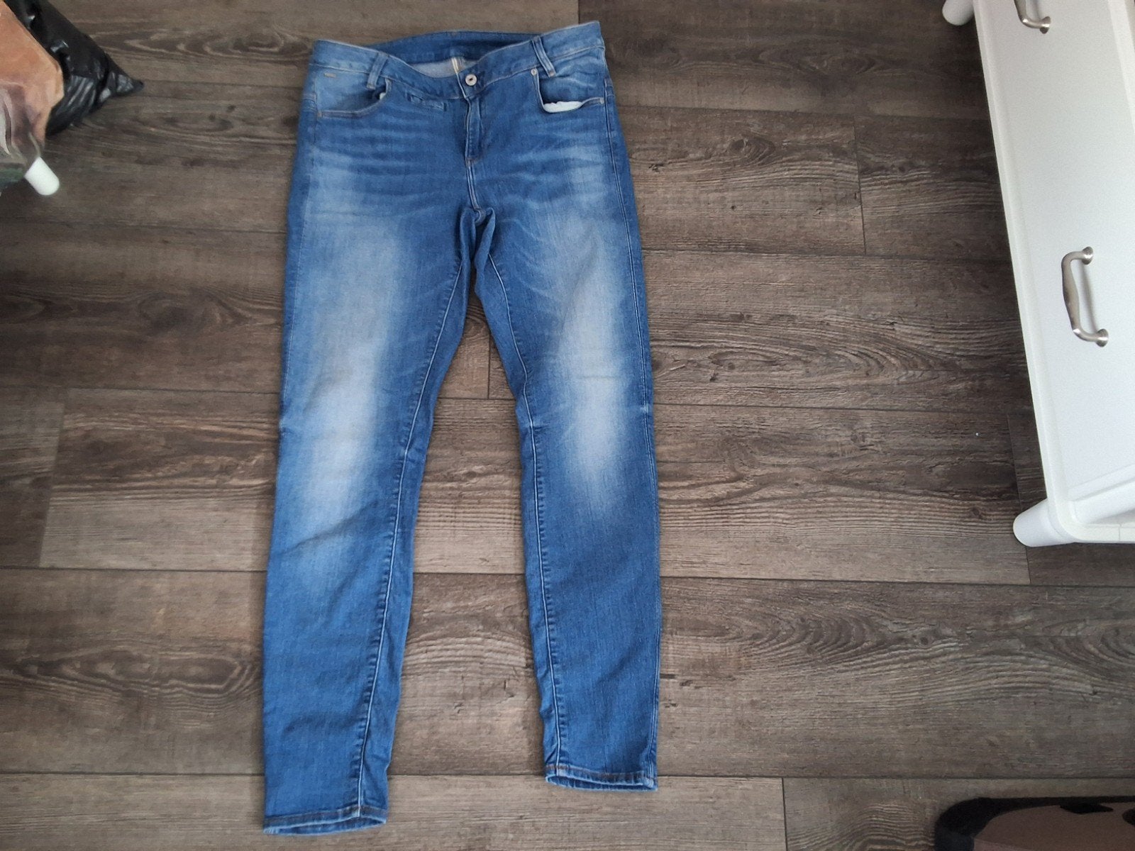 G-Star RAW Maat 34 32 mid skinny, Blauw, Ophalen of Verzenden, W27 (confectie 34) of kleiner, G-STAR RAW