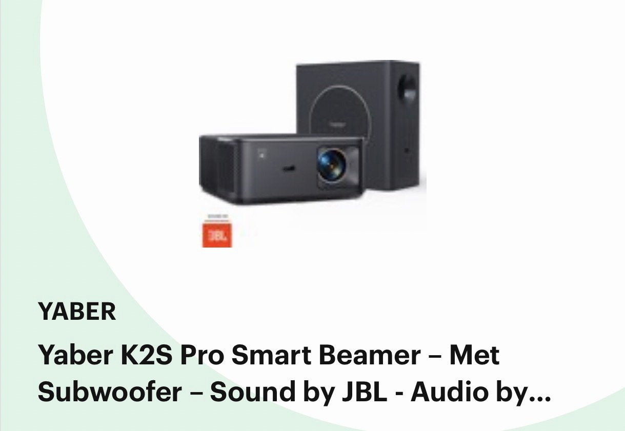 Beamer Yaber2KS Pro, Audio, Tv en Foto, Beamers, Ophalen, Zo goed als nieuw, LED, Ultra HD (4K)