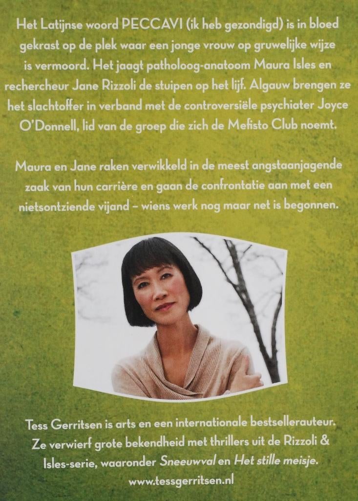 De Mefisto Club - Tess Gerritsen (2014), Verzenden, Zo goed als nieuw, Amerika