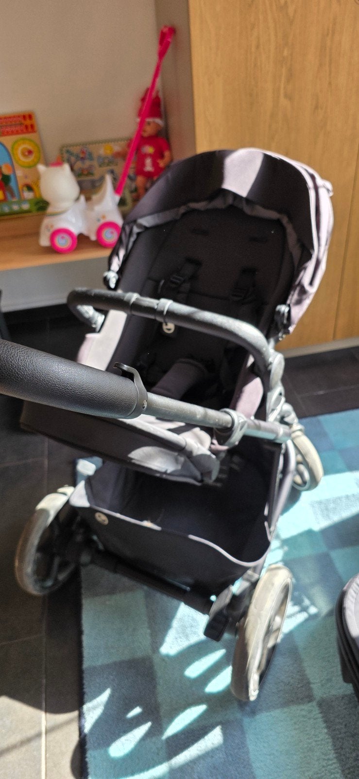 EasyWalker kinderwagen met Maxi-Cosi adapters en accessoires, Gebruikt, Verstelbare duwstang, Ophalen, Kinderwagen