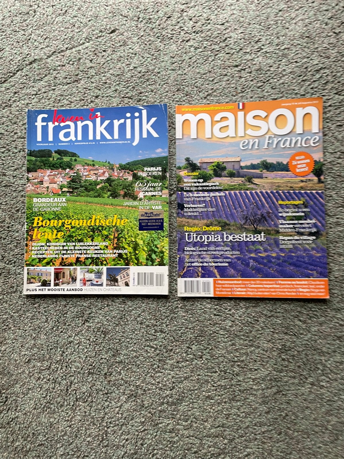 2 Franse tijdschriften: Leven is Frankrijk & Maison en Franc, Boeken, Ophalen of Verzenden, Gelezen, Overige typen