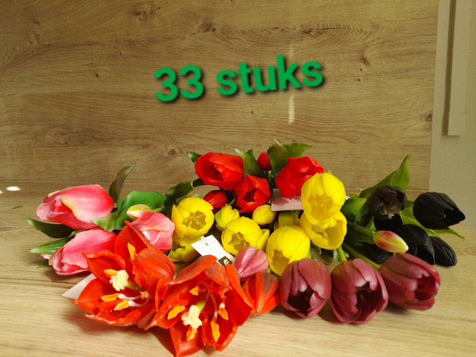 kunstbloemen real touch siliconen tulpen, Verzenden, Binnen