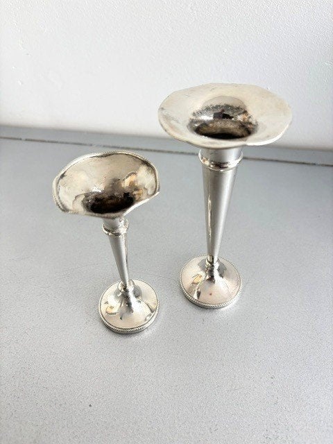 2 Antiek zilver vaasjes anno 1890, Antiek en Kunst, Ophalen of Verzenden, Zilver