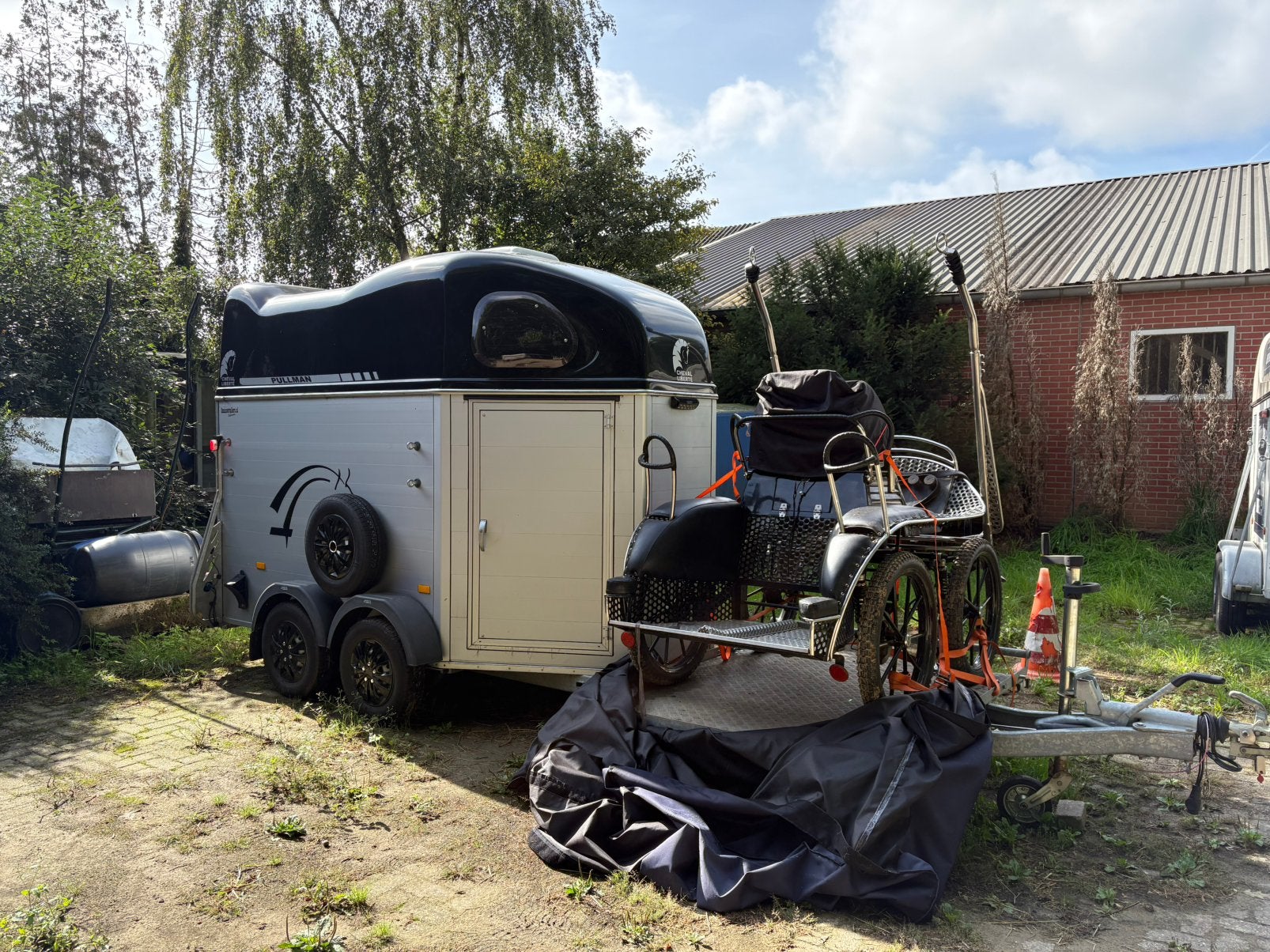 Cheval Liberte 2p mentrailer & marathonwagen, Dieren en Toebehoren, Ophalen, Zo goed als nieuw, Overige typen
