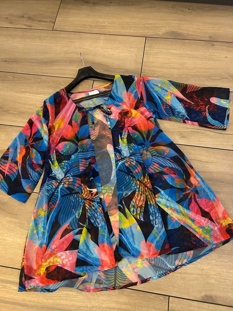 Mila Kimono Kaftan L Nieuw - Kleurrijk en Stijlvol, Kleding | Dames, Badmode en Zwemkleding, Ophalen of Verzenden, Nieuw, Overige kleuren