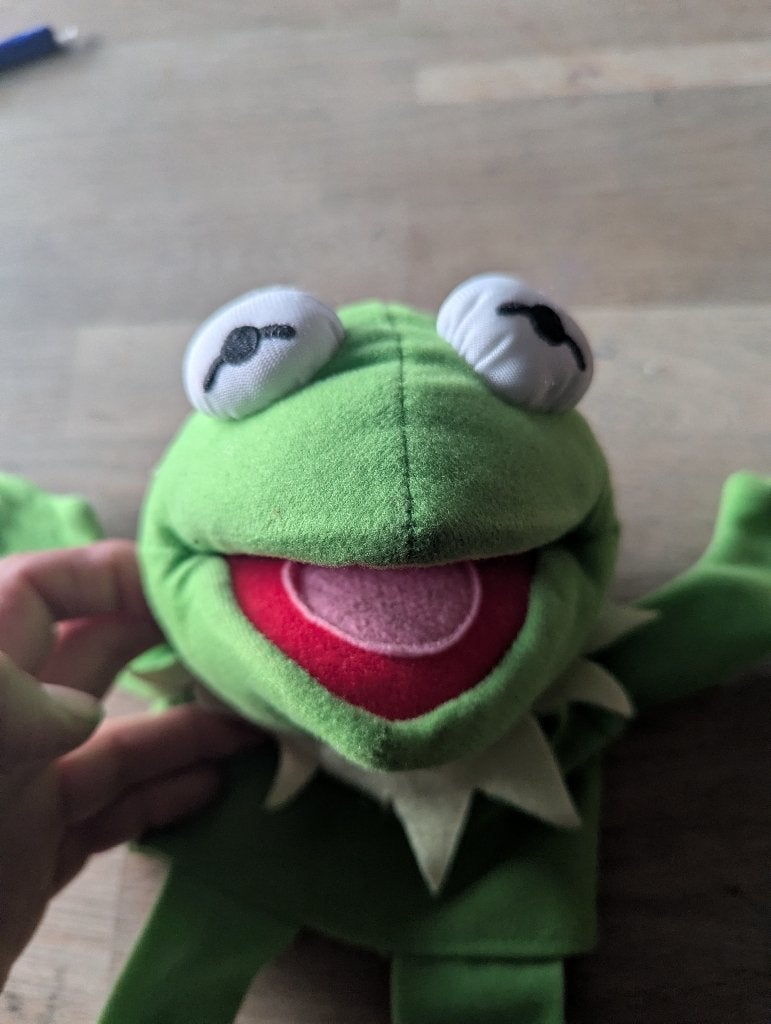poppenkast/ handpop kermit de kikker, Kinderen en Baby's, Speelgoed | Knuffels en Pluche, Ophalen of Verzenden, Zo goed als nieuw