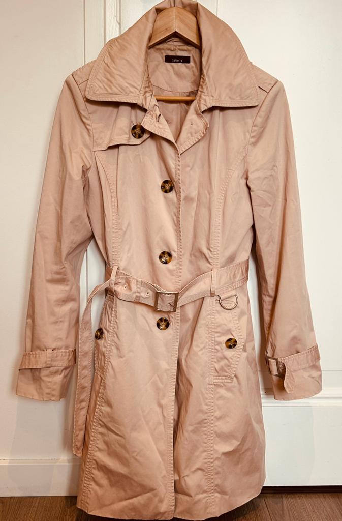 Half lange dames zomer parka jas mt M beige/zalm kleur, Ophalen of Verzenden, Zo goed als nieuw, Maat 38/40 (M), Beige