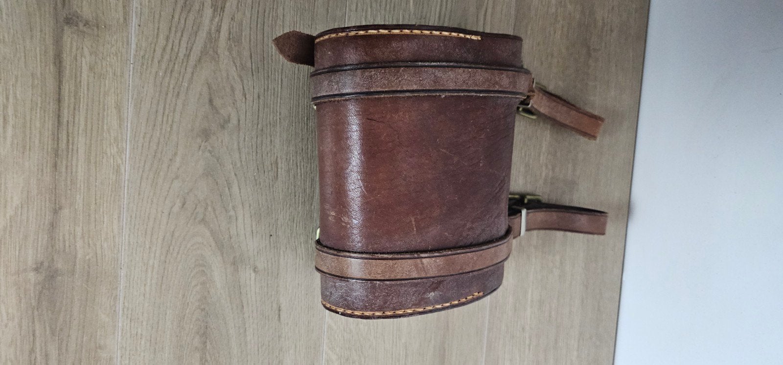 Vintage Leren Fietstas met Bidonhouder, Ophalen of Verzenden