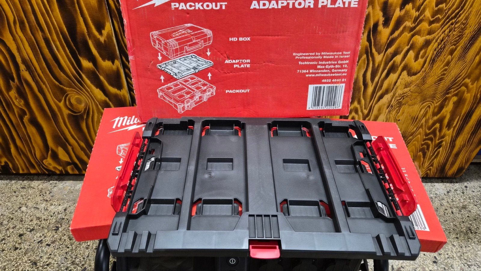 Milwaukee PACKOUT Adaptorplaat 4932464081, Doe-het-zelf en Verbouw, Ophalen of Verzenden, Nieuw, Gereedschapsopslag, Milwaukee