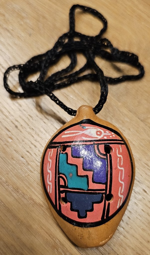 Handgemaakte Keramische ocarina uit Ecuador (fluit), Ophalen of Verzenden, Drums of Percussie