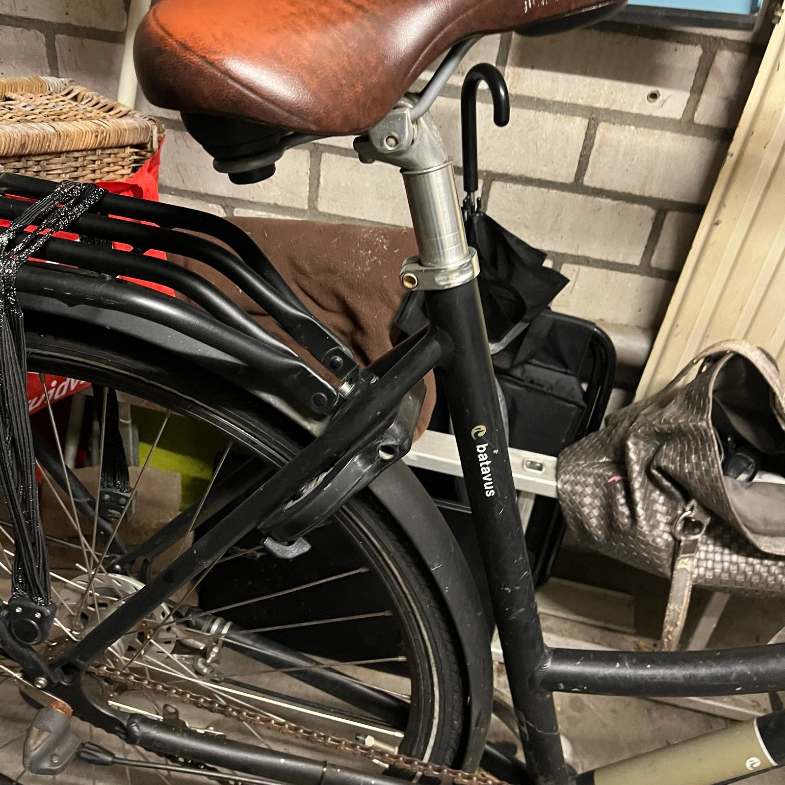 Batavus damesfiets met mandje en bagagedrager, Versnellingen, Batavus, Ophalen of Verzenden, Trommelrem