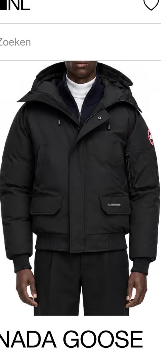 Canada Goose Chilliwack Bomber Zwart Maat L, Ophalen of Verzenden, Zo goed als nieuw, Maat 52/54 (L), Zwart