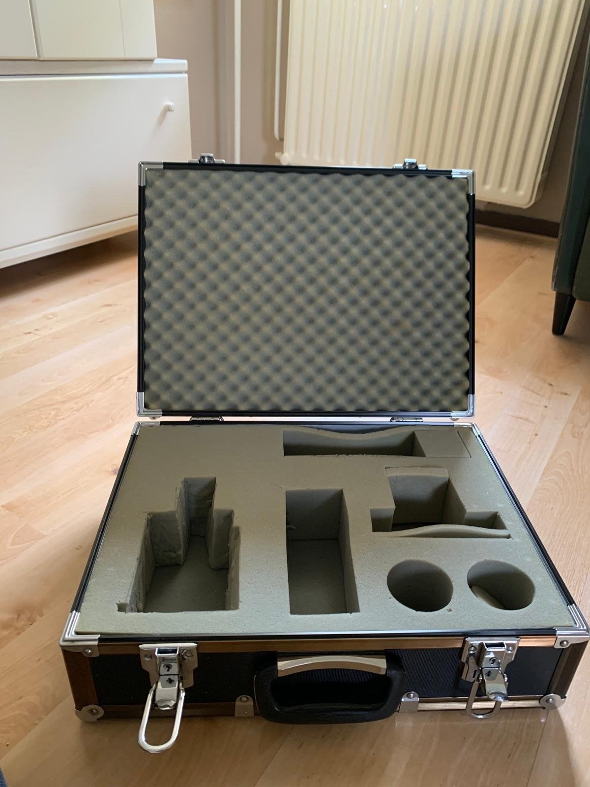 Vintage fotokoffer met sleutels (H33xB45xD15 cm), Overige typen, Ophalen, Gebruikt