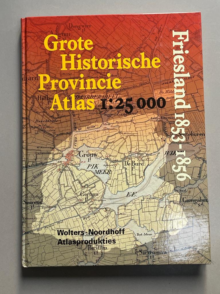 Grote Historische Provincie Atlas - Friesland 1853-1856, Overige atlassen, Ophalen of Verzenden, Zo goed als nieuw, 1800 tot 2000
