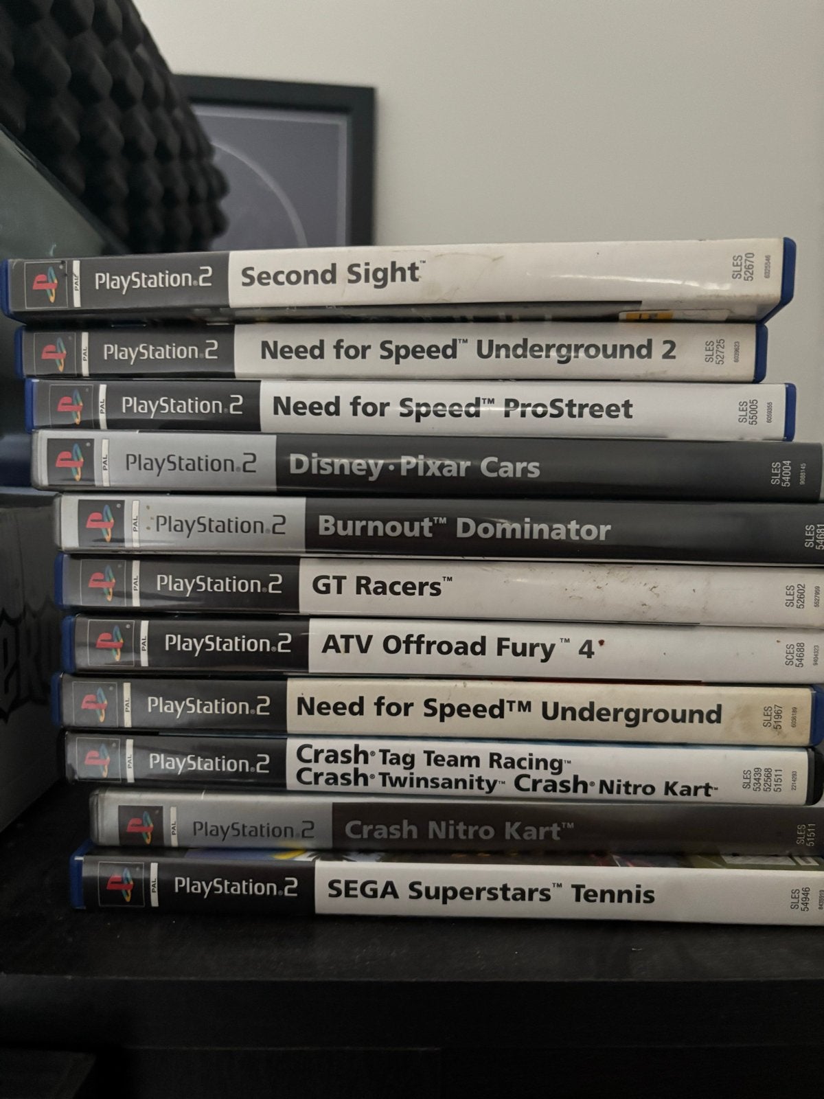 PS2 Partij Games: Second Sight, Need for Speed, Crash & meer, Gebruikt, Overige genres, 2 spelers, Eén computer