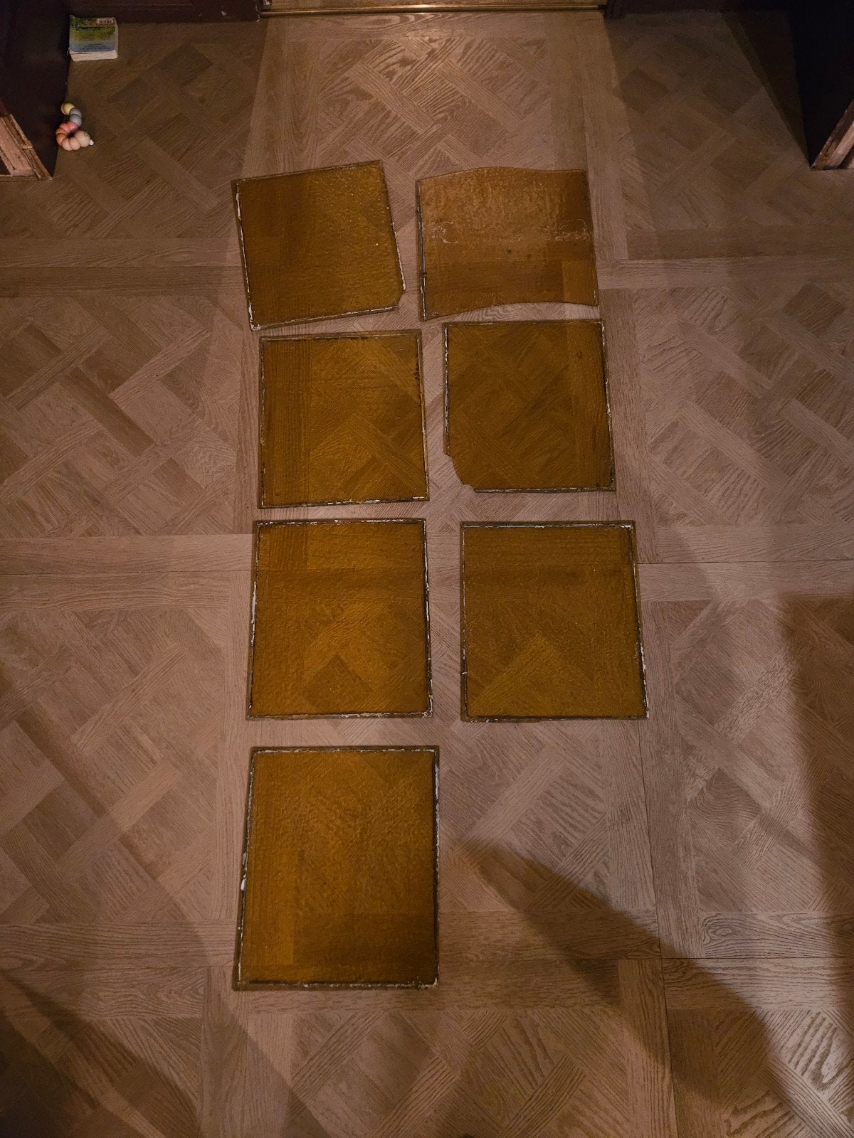 Antiek Gele  Ruitjes - Decoratieve Panelen, Ophalen