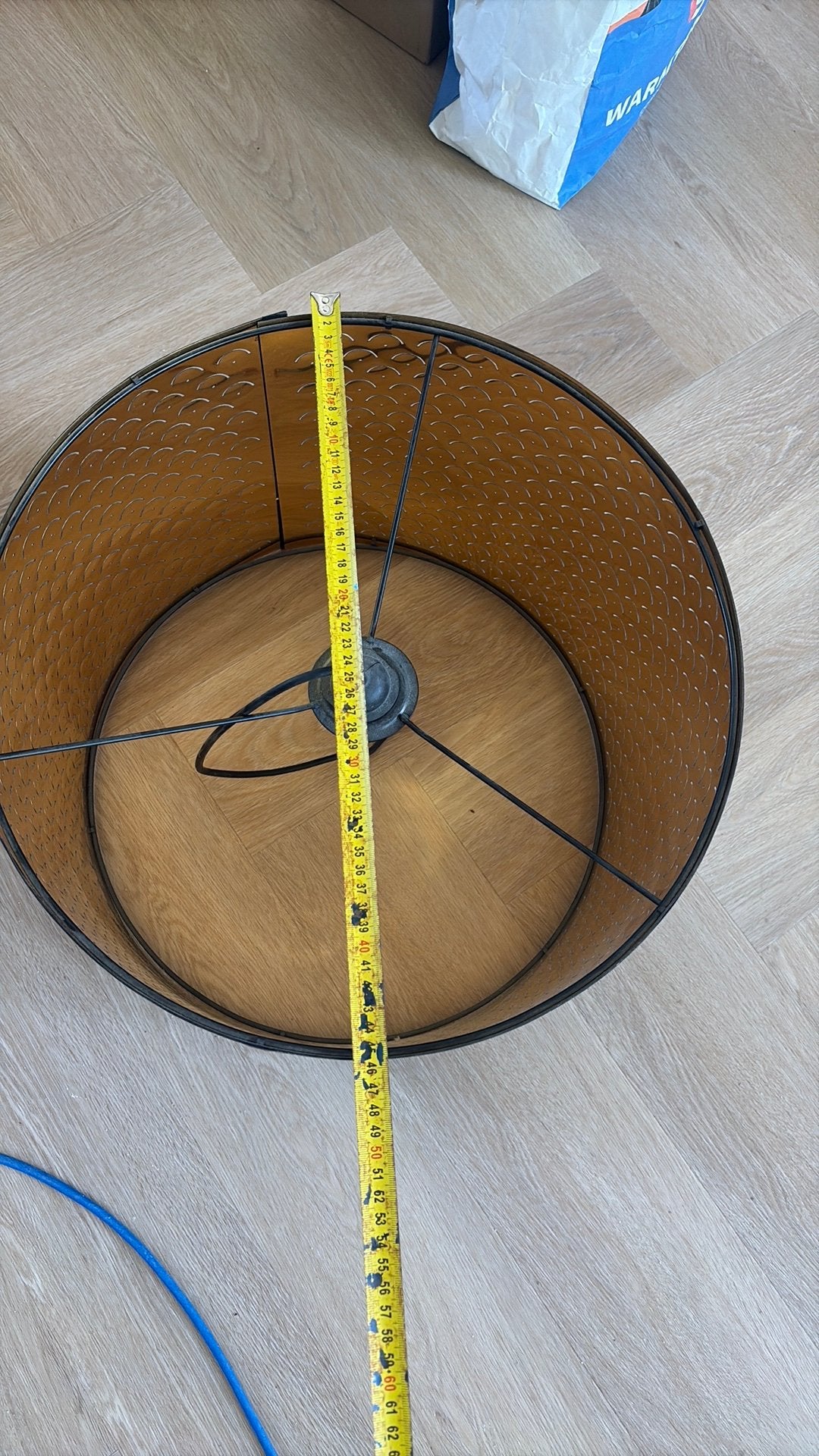 Lamp omboow, Huis en Inrichting, Lampen | Lampenkappen, Ophalen, Gebruikt, Rond, 33 cm