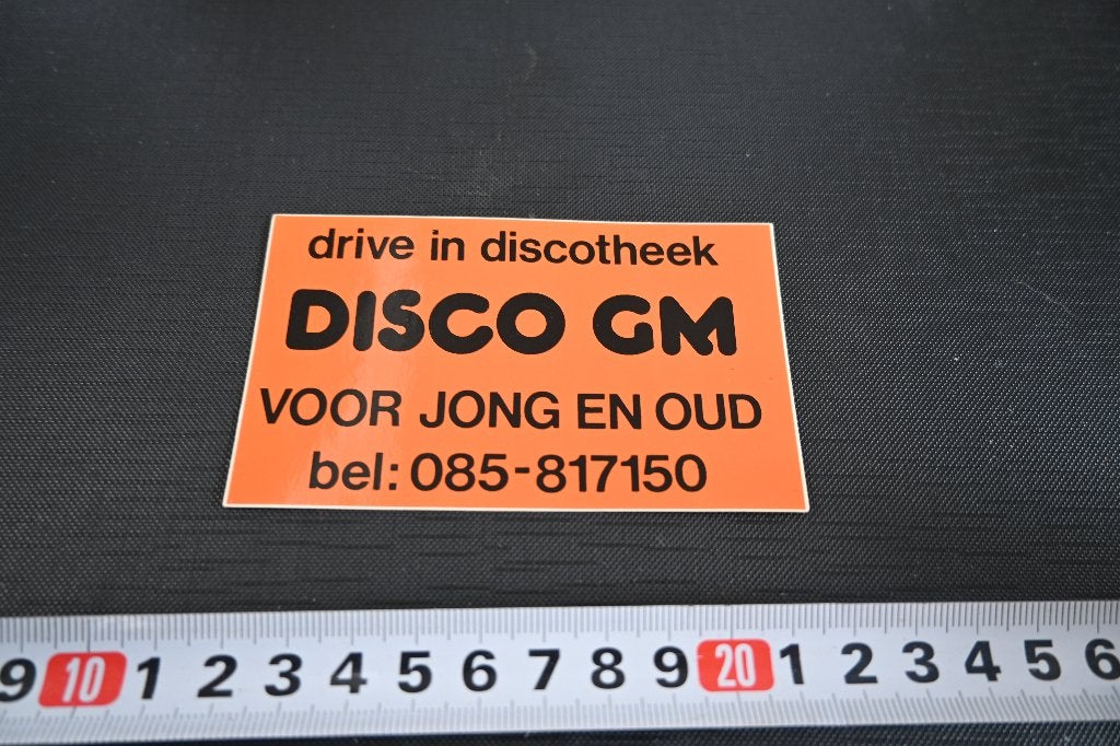 sticker arnhem drive in discotheek DISCO GM voor jong en oud, Ophalen of Verzenden, Zo goed als nieuw