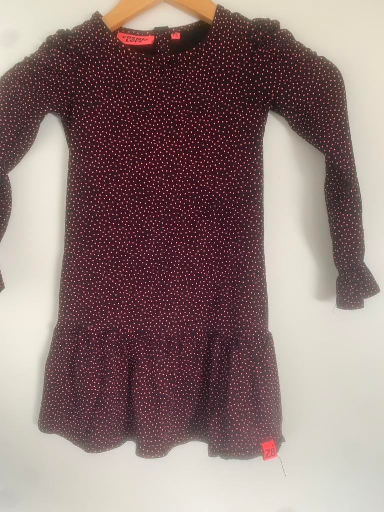 Z8 Jurk Cosmic Love Zwart met Roze Stippen Maat 104/110, Ophalen of Verzenden, Gebruikt, Meisje, Jurk of Rok