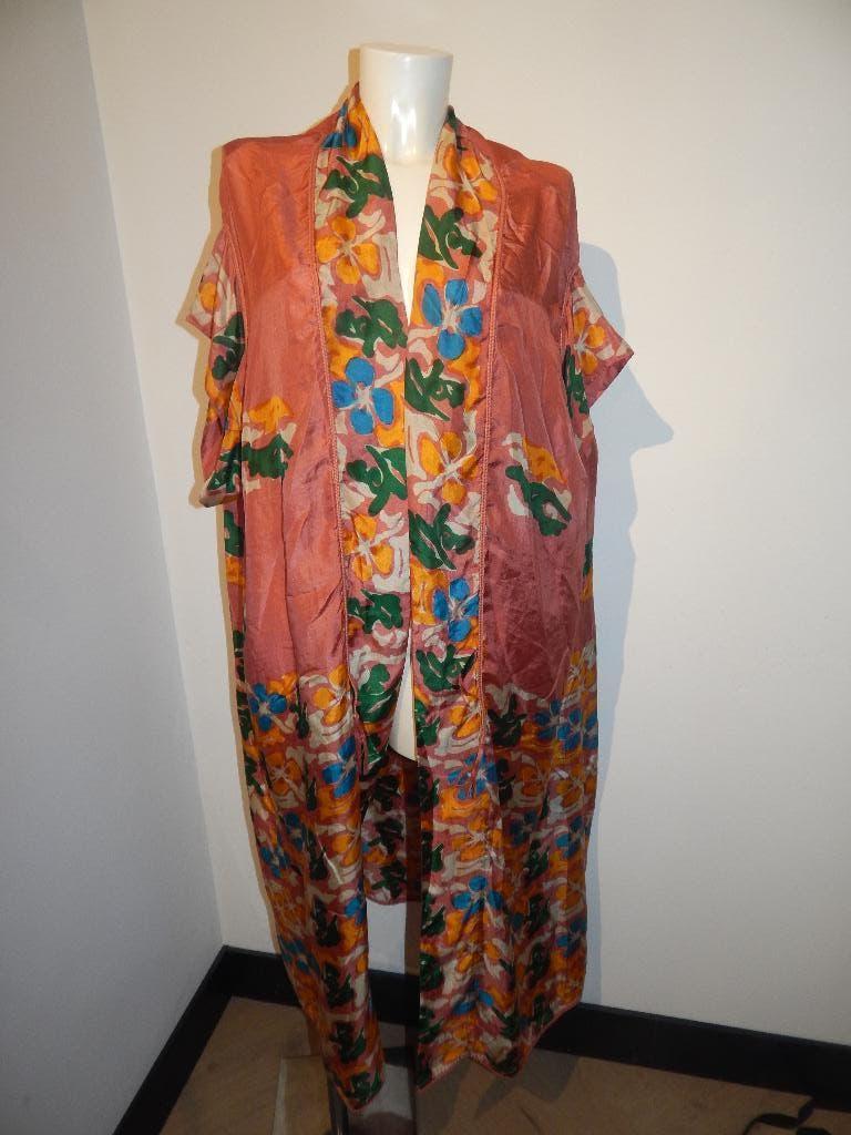 Mes Demoiselles prachige zijde kimono mooie print One size, Overige kleuren, Verzenden, Maat 46/48 (XL) of groter, Zo goed als nieuw