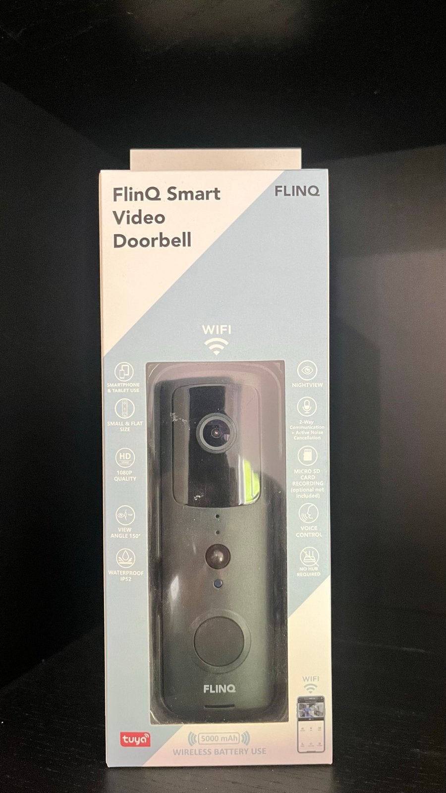 FlinQ Smart Video Deurbel - Nieuw en Ongebruikt, Ophalen of Verzenden, Ingebouwde camera, Nieuw, Draadloos