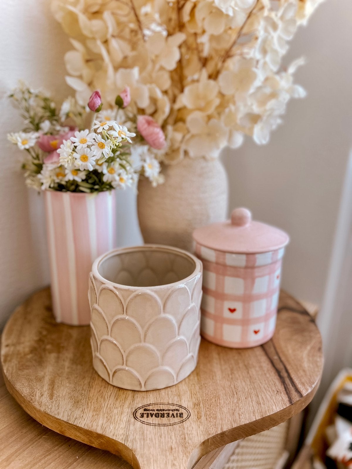 Prachtige pot / luxe vaas / bloempot / pot boho ibiza look, Ophalen of Verzenden, Nieuw, Beige
