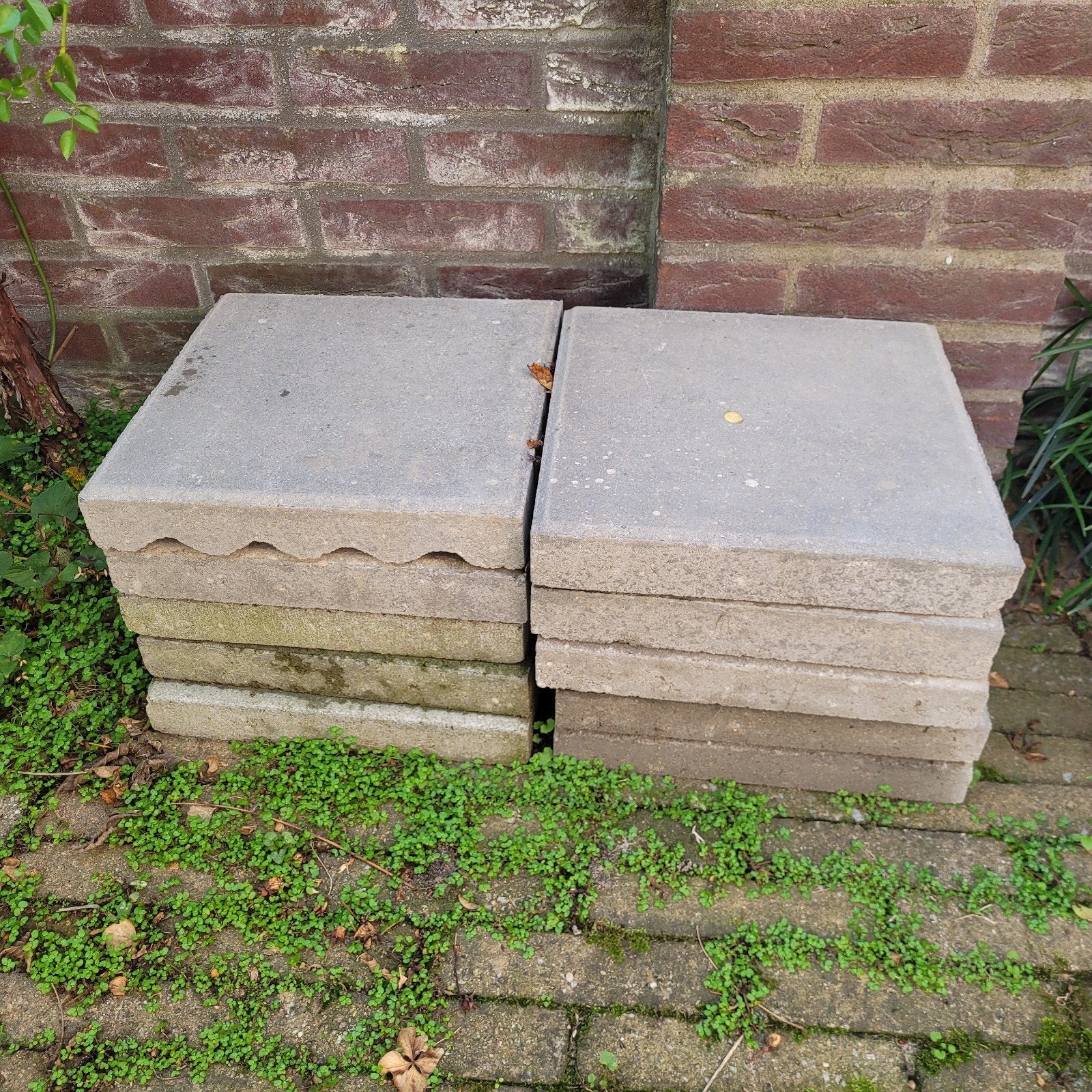 10 stoeptegels  lichtgrijs 30x30, Ophalen, Beton, Terrastegels