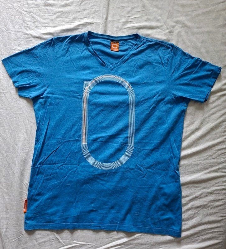 Gedragen Okimono t-shirt Life in the fast lane (XXL), Kleding | Heren, Verzenden, Gedragen, Overige maten, Blauw