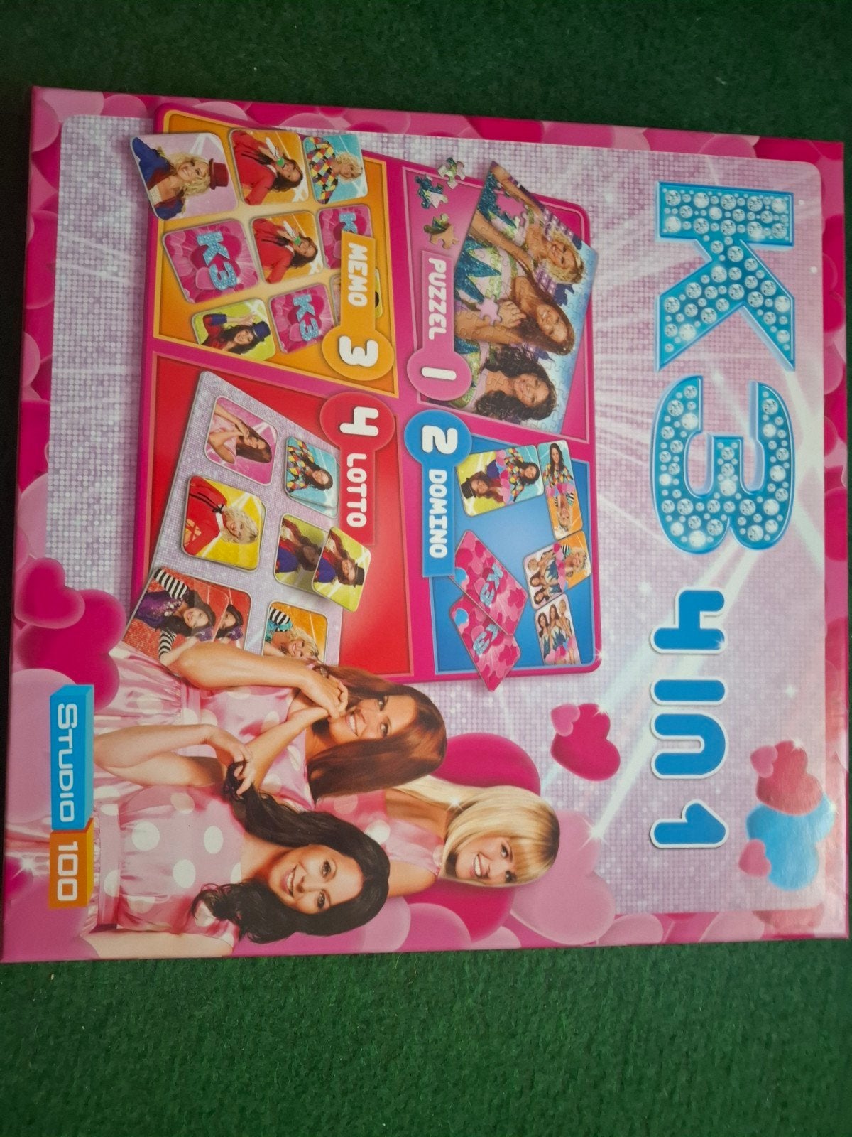 K3 4-in-1 Spellenpakket: Puzzel, Domino, Lotto, Memo, Een of twee spelers, Ophalen, Gebruikt, Studio 100