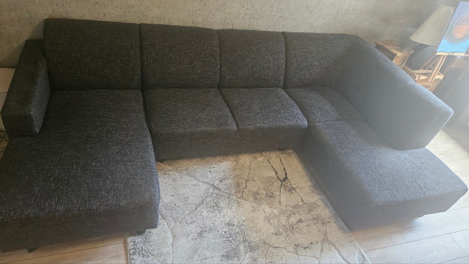bankstel Gratis!, Ophalen, Gebruikt, 125 tot 150 cm, Hoekbank