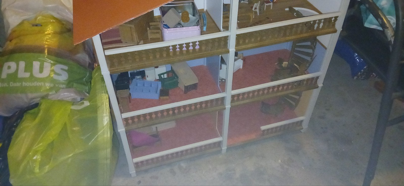 Groot Houten Poppenhuis met Meubels, Ophalen