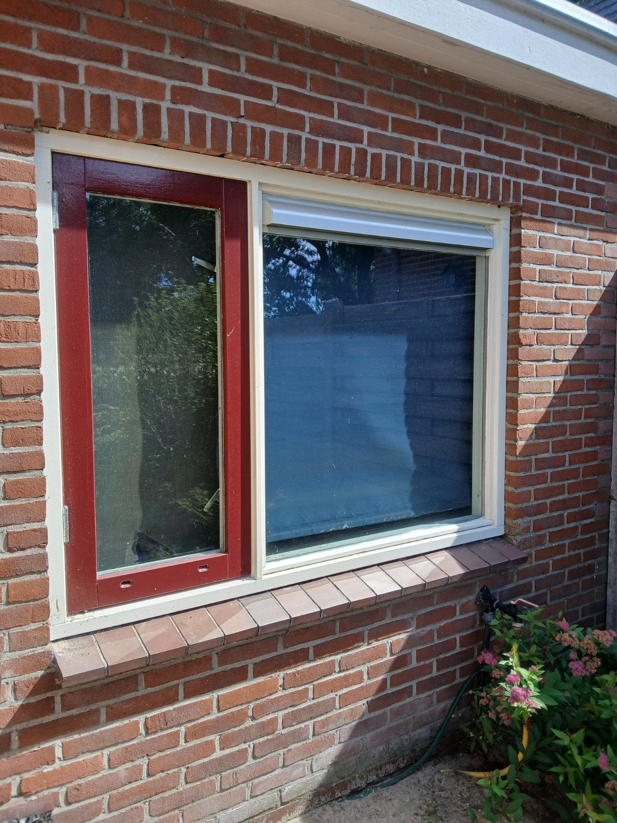 Gevelraam 175x130 cm met dubbelglas, Ophalen, Gevelraam of Ruit, Gebruikt, 120 tot 160 cm
