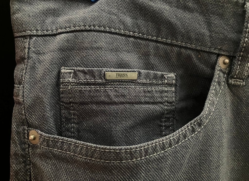 BOSS herenbroek maat W36/L34, Kleding | Heren, W36 - W38 (confectie 52/54), Verzenden, Zo goed als nieuw, Grijs