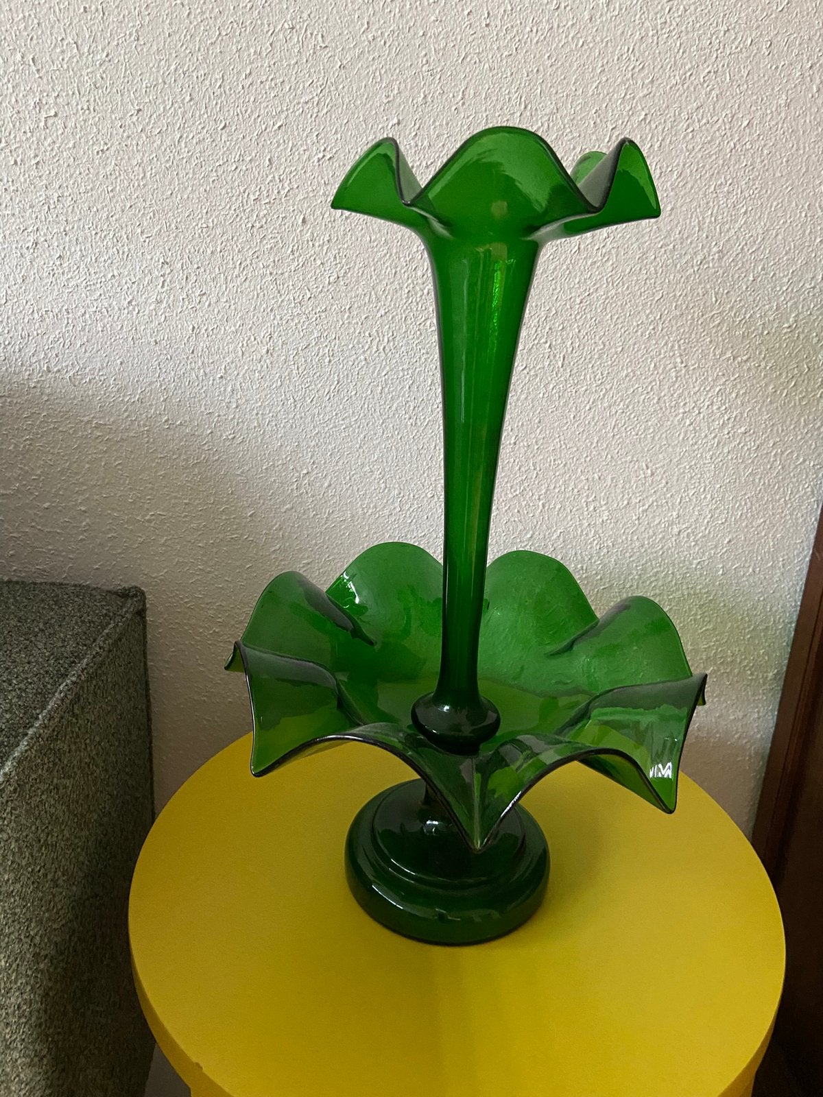 Antiek piece de milieu glas, Ophalen