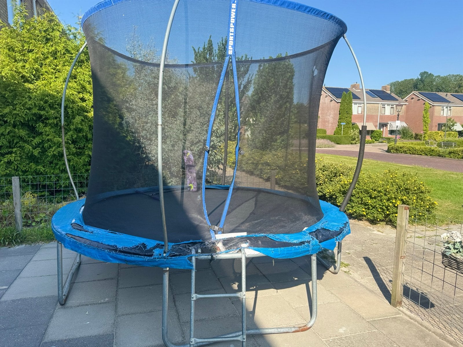 Trampoline 3.05 met veiligheidsnet en trappetje!, Kinderen en Baby's, Speelgoed | Buiten | Trampolines, Ophalen, Gebruikt