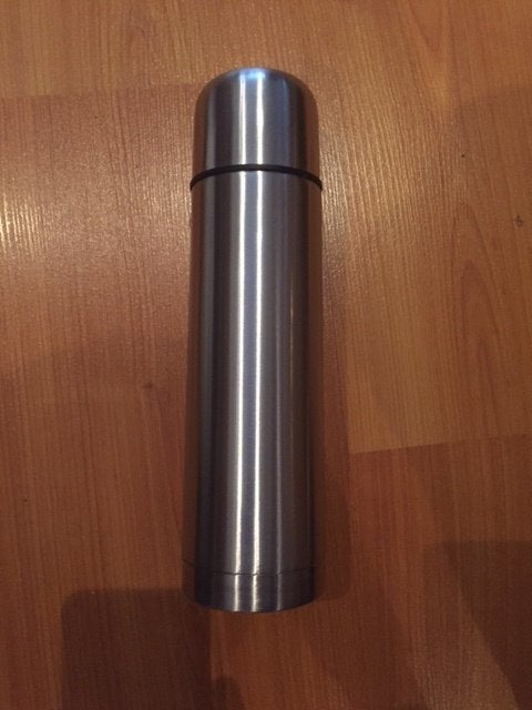 Thermoskan chroom 25cm, Overige typen, Ophalen of Verzenden, Metaal, Nieuw