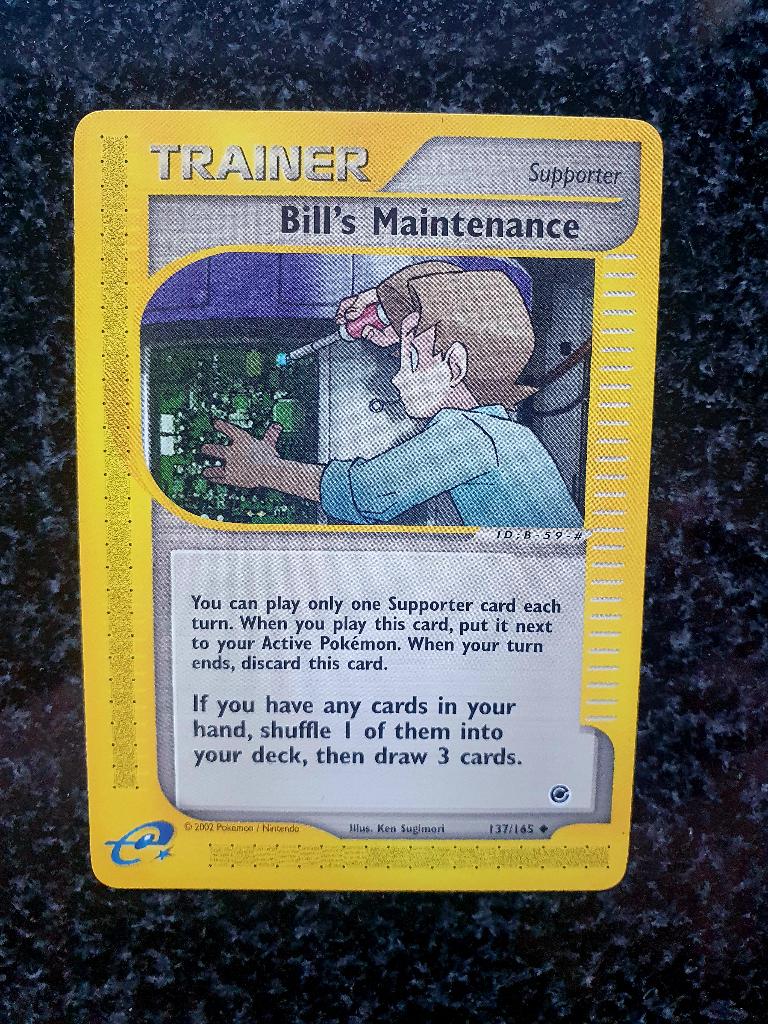 Pokemon Trainer Bill's Maintenance, Ophalen of Verzenden, Zo goed als nieuw, Losse kaart