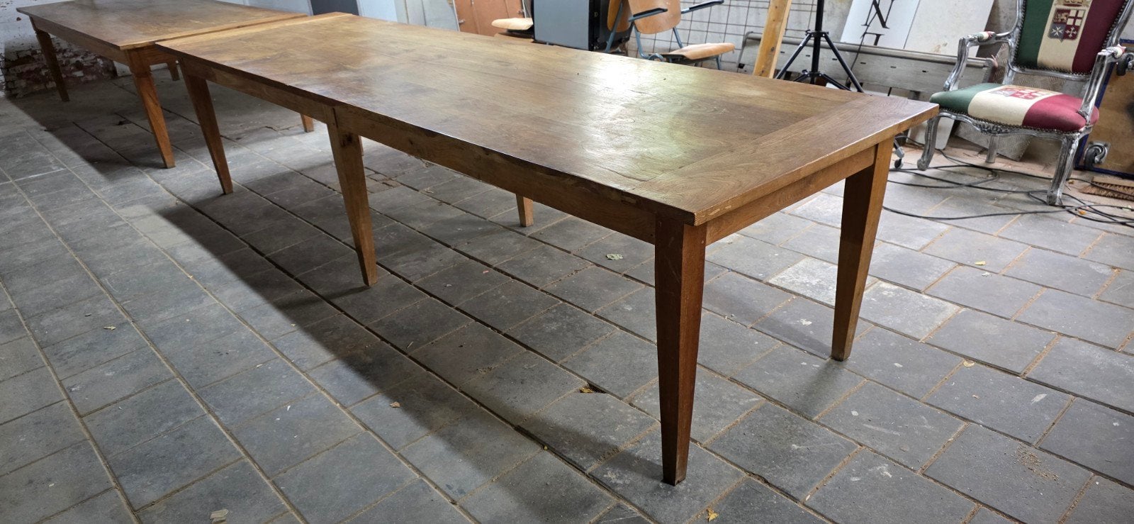 Prachtige landelijke 12 persoons boerentafel 350 cm, Huis en Inrichting, Gebruikt, 200 cm of meer, Nb, Nb