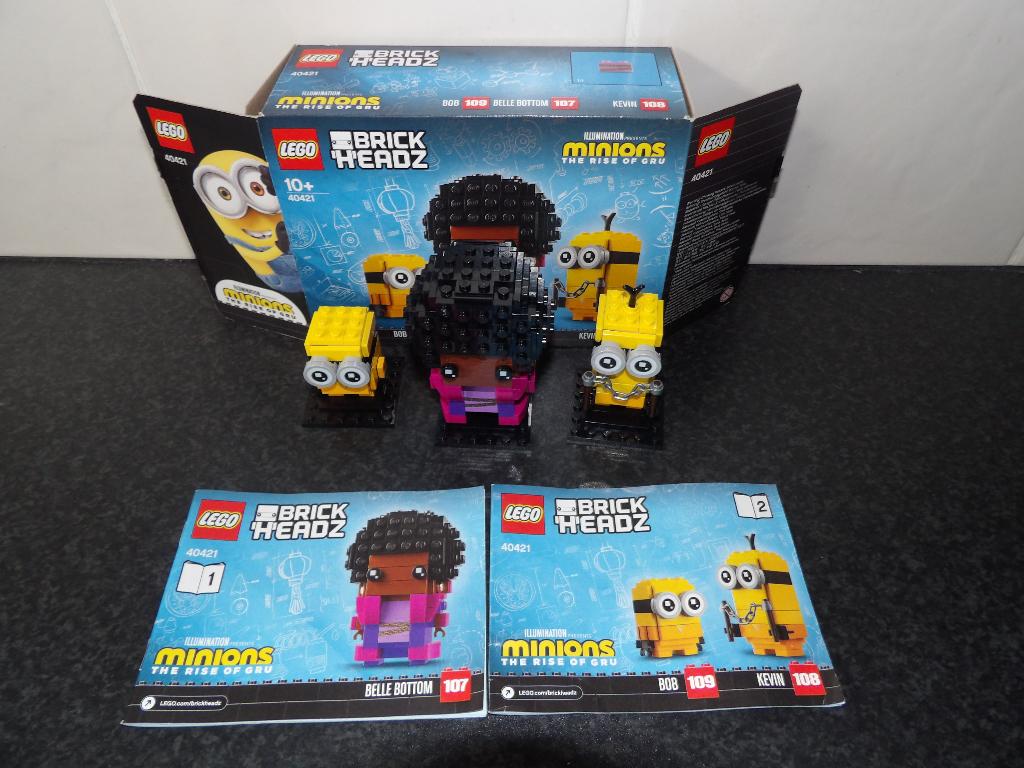 Als nieuw Lego Brickheadz 40421 Belle Botom, Kevin en Bob, Compleet, BrickHeadz, Lego, Ophalen of Verzenden