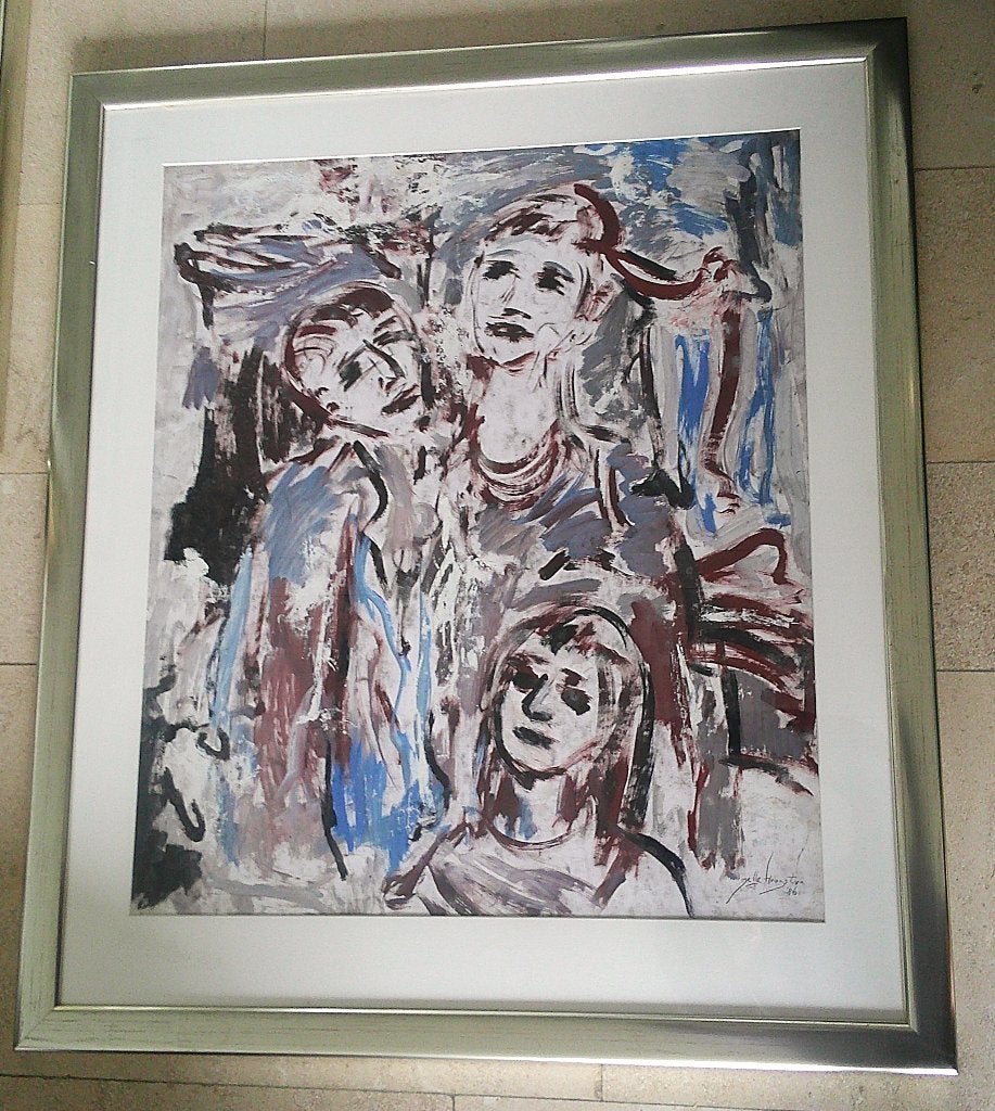 3 figuren in abstract '86 - Jelle Hoogstra 1924-2003, Ophalen