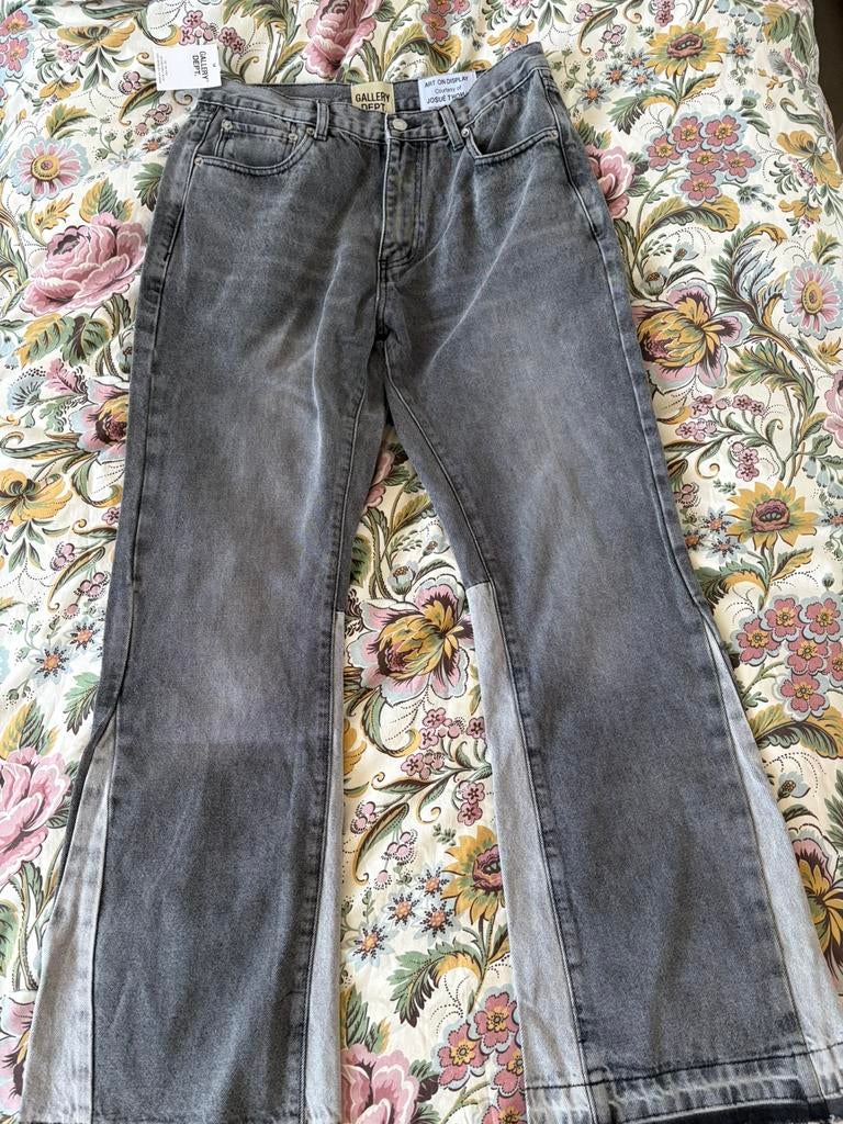 Gallery Dept flared broek, Kleding | Heren, Ophalen of Verzenden, Nieuw, Grijs, Overige jeansmaten