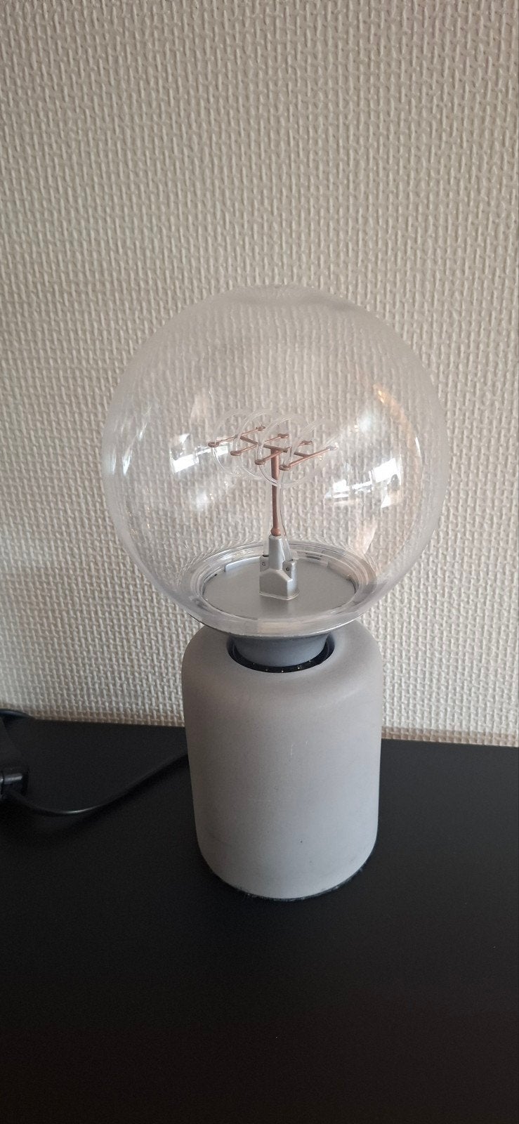 Leuke schemerlampjes met betonlook sokkel en LED verlichting, Huis en Inrichting, Inclusief lichtbron, Ophalen of Verzenden, Zo goed als nieuw